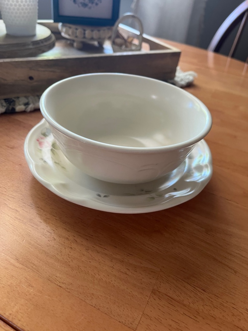 Pfaltzgraff set of Tea Rose Bowl with Saucer